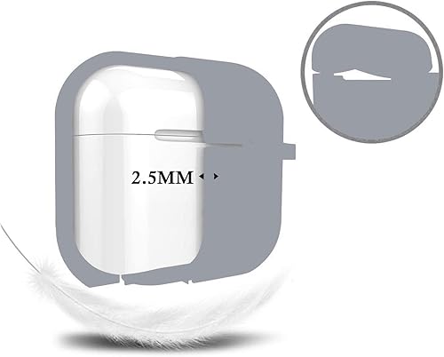 Miniatura 5 de Funda protectora para Airpods Pro Funda de carga con puntas para las orejas, 1 par, funda de silicona para Air Pods con suave y lindo pompón de