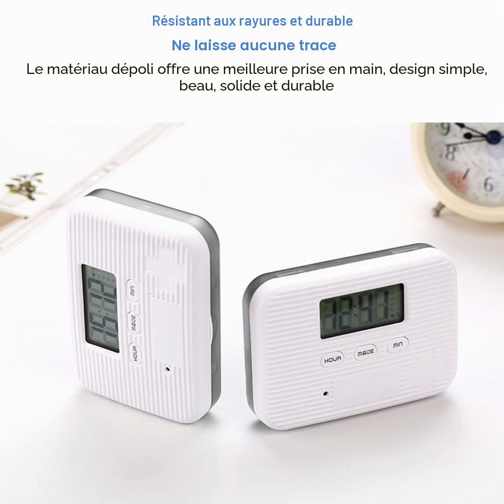 Mini pilulier électronique portable à 6 compartiments avec alarme scellée intelligente, distributeur de pilules électronique avec écran numérique, rappel de pilules journaliers