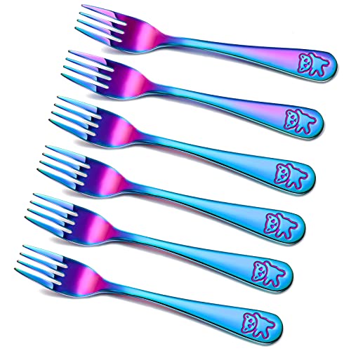 Rainbow Stainless Steel Kids Forks Set