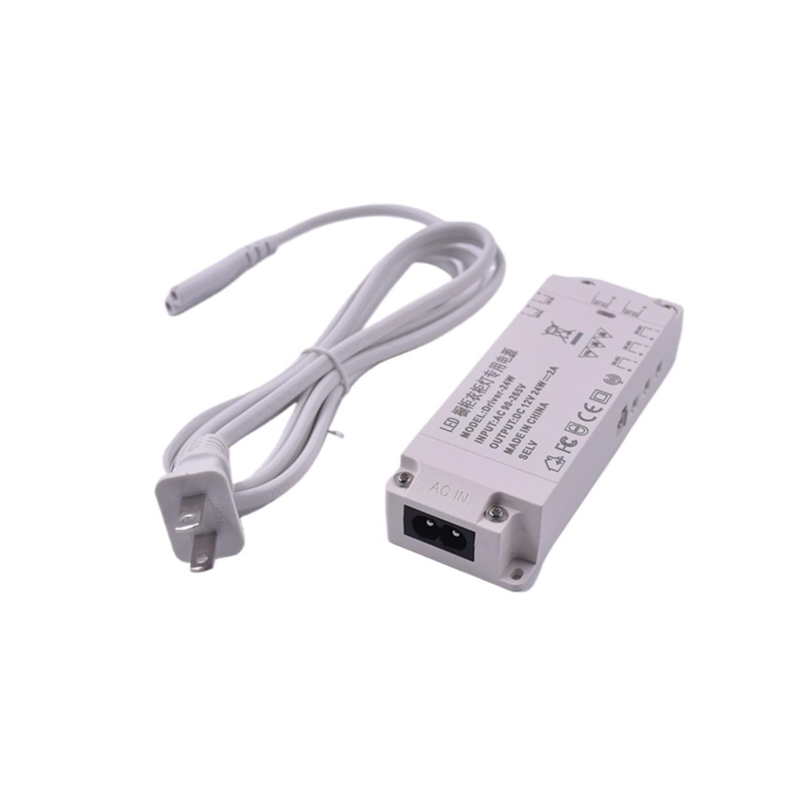 PWANUIGTE LED Wardrobe Cabinet Light Power Supply 12V Interface Constant Voltage Induction(12V-2A-24W-7 interfaces)