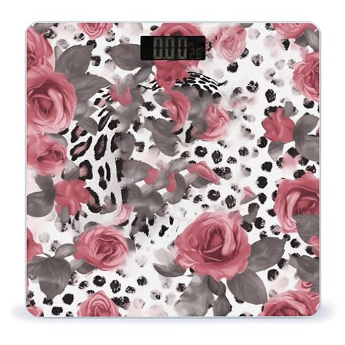 Báscula digital para baño Cute Rose Mix con vidrio templado miniatura 1
