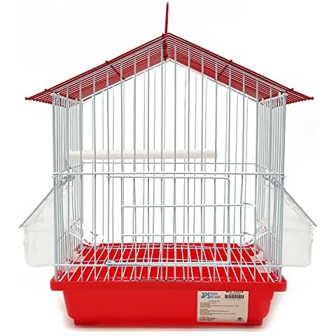 BPS Small Bird Cage for Birdhouse Parakeet Canaries Large Metal with Feeder Sprinkler Random Color BPS-12028 Cover