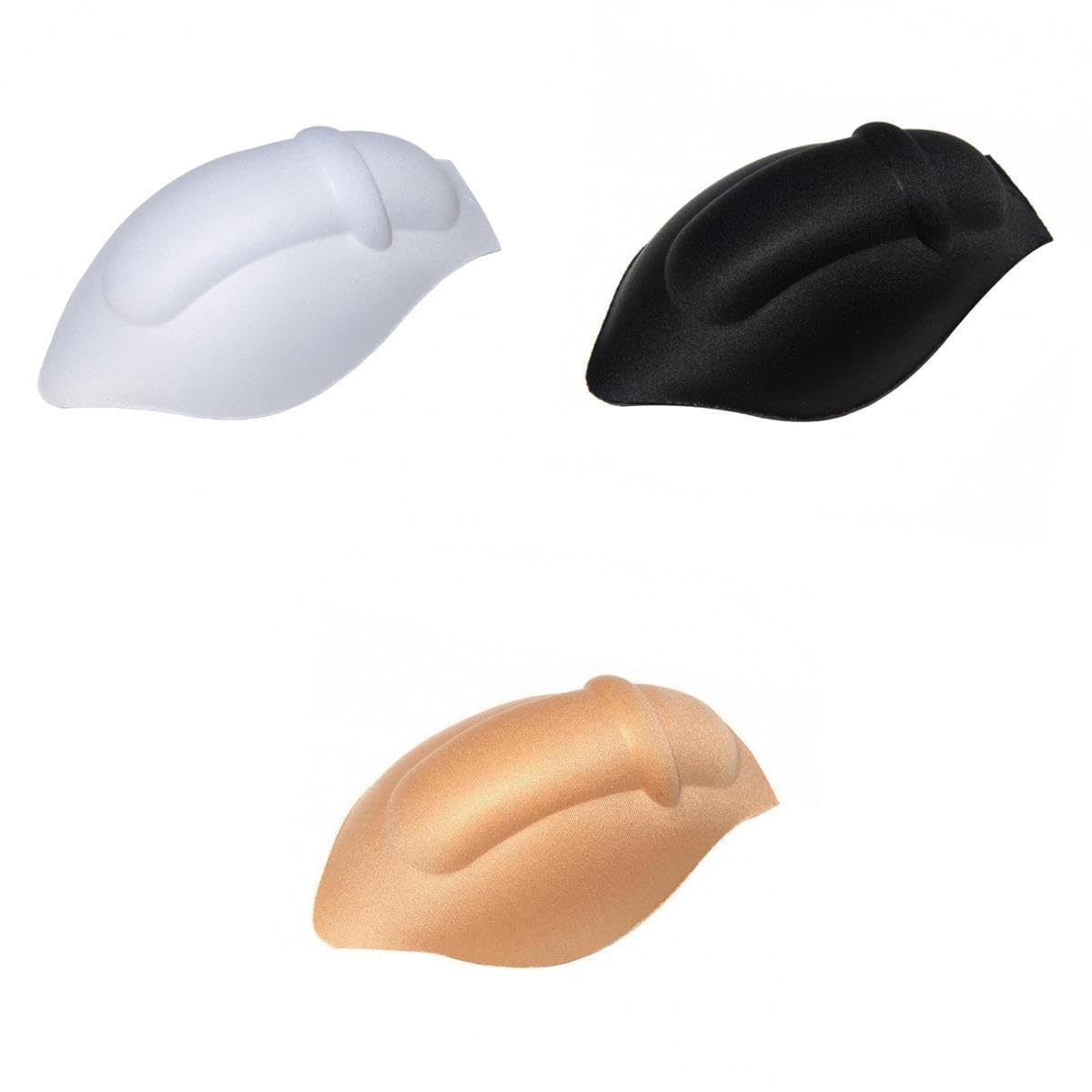 3 Pcs Men's Underwear Enhancing Cup | Invisible Bulge Sponge Pad Cushion | Soft Polyester Pouch Enhancer for Thongs Briefs Trunks Shorts | Confidence Boosting Underwear Accessory As per Image