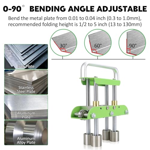 Herramienta para Doblar Metal, dobladora Manual en Forma de V, Rodillo de Borde para la fabricación de láminas metálicas de techado.