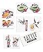 TATTLY Things That Go Together Temporary Tattoo Set Fake Tattoos by Real Artists
