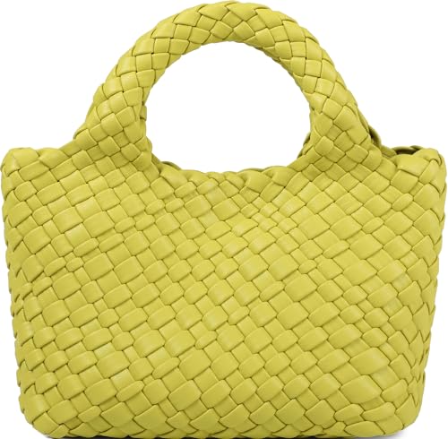 Woven Tote Small Crossbody Bag, Super cute bag Purse Square Shoulder Bag Ultra Soft Handbag with...