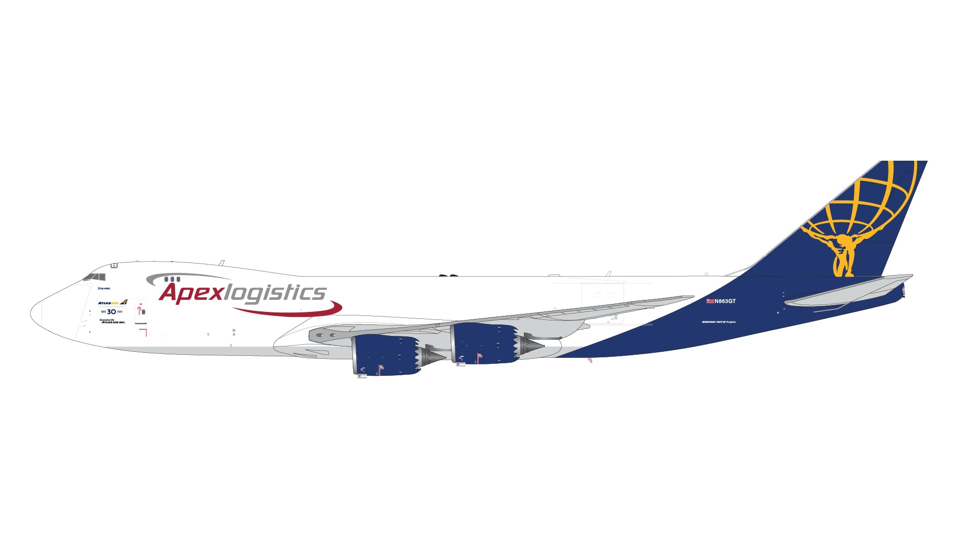 G2GTI1237 Boeing 747-8F Atlas Air final Boeing 747