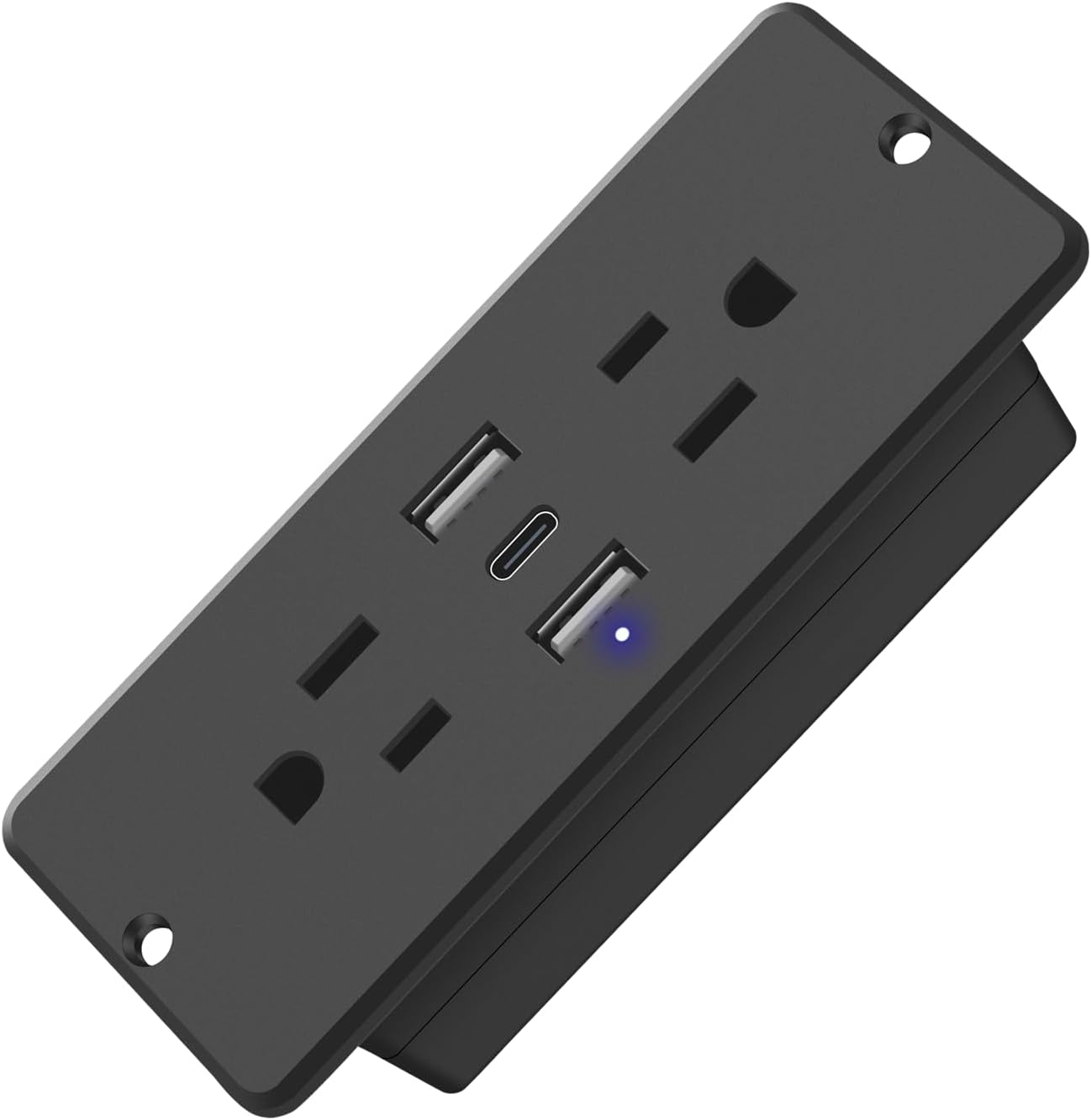 Recessed Power Strip with 30W USB C,Ultra Thin Flat Plug