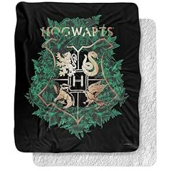 Hp Hogwarts Green and Gold Floral Crest
