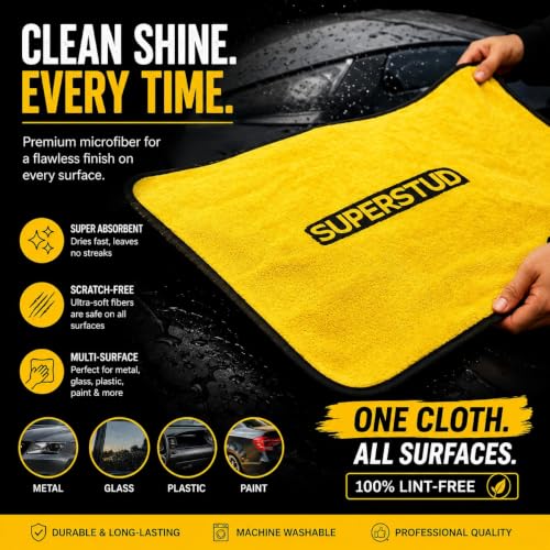 Image of SUPERSTUD 2 Pcs Combo - Car Vacuum Cleaner 3 in 1 (1Pcs) | Microfiber Cleaning Cloths for Car (1-Towel), 40x30 cm