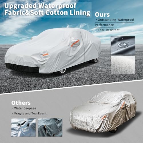 Image of GUNHYI 6 Layer Car Cover Custom Fit Toyota Avalon (2004-2022) Waterproof All Weather, Heavy Duty Outdoor Snow Sun Rain Uv Protection (Ships from US Warehouse, Delivery 3-5 Days)