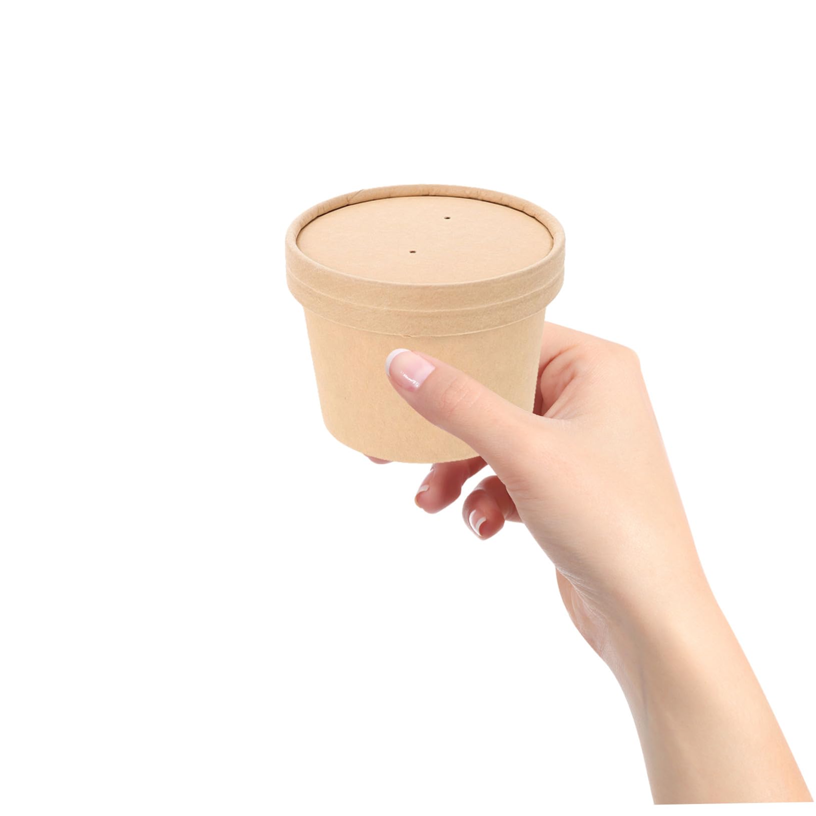 Set da 10 Coppette Gelato Carta 8oz Coperchio, Tazze Monoporzione per Gelati e Snack