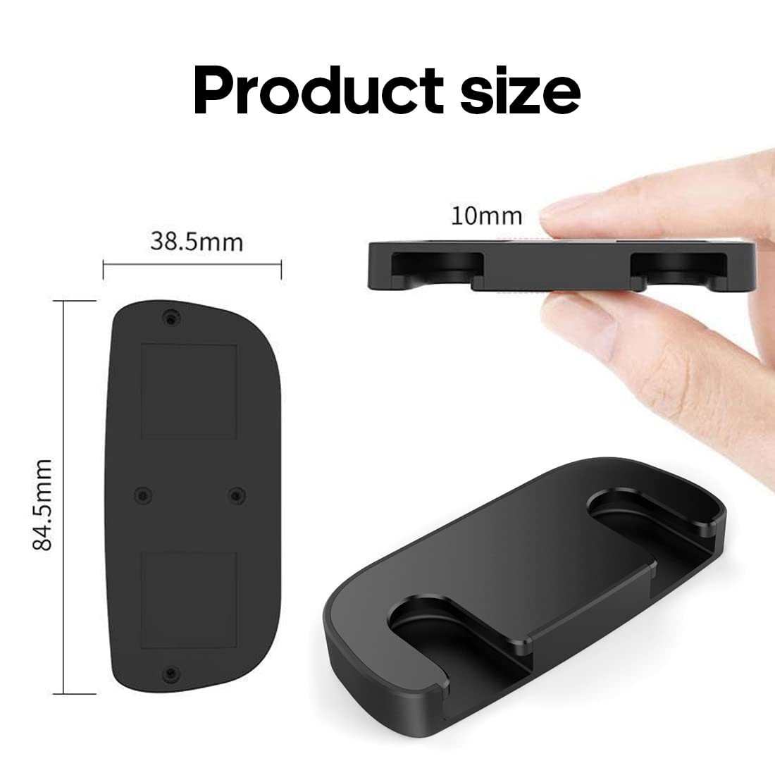 LEEQ Unterm Tisch Halterung für PS5 - Ständer für PS5 Controller, Horizontaler Tisch Halterung mit Klebeband für PS4, Tisch Aufbewahrung Under Desk Holder für PS4/PS5 Controller Zubehör（Schwarz）