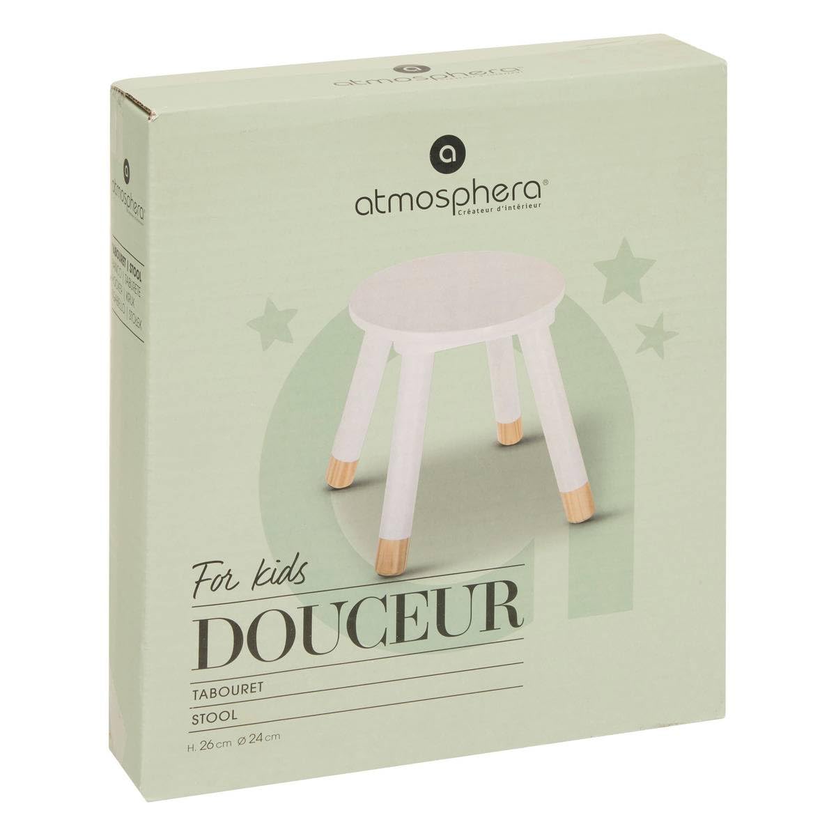 ATMOSPHERA CREATEUR D'INTERIEUR Taburete Infantil Douceur Blanco 26 cm