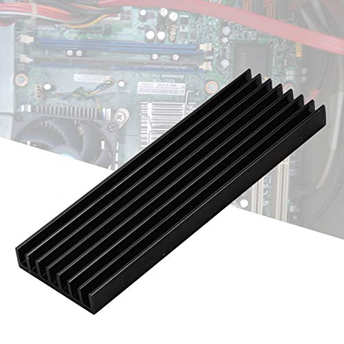 Bewinner Dissipatore di Calore SSD in Lega di Alluminio applicabile a PCIE M.2 SSD 2280 Dissipatore di Calore in Silicone Dissipatore di Calore in Silicone per dissipatori di Computer Desktop(Nero)