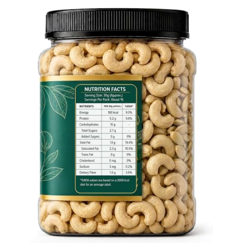 Image of NUTRIZAIKA Premium Cashew Nuts 100gm | Dry Fruits and Nuts Plain Kaju | 100% Unpolished | Crunchy & Fresh | Rich In Protein, Magnesium & Phosphorus Perfect for Gifting