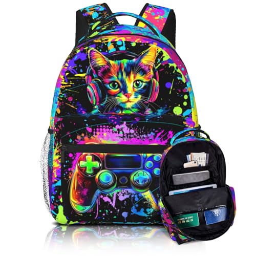 Mochila para crianças de 8 a 12 anos, presente de volta às aulas, Jogo 06, One Size, Jogo 06