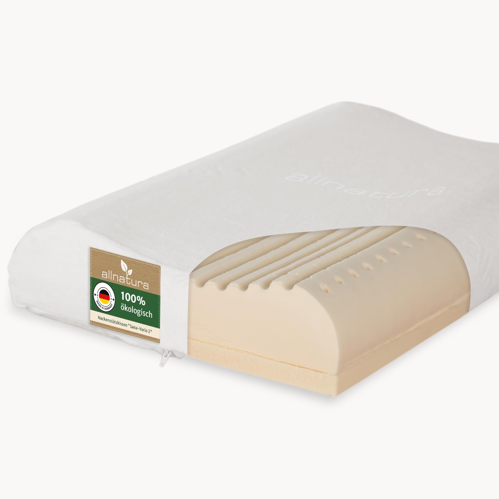 Jonk Volendam Nackenkissen Nature Medium - 100% Naturlatex, 9cm Für Seitenschläfer