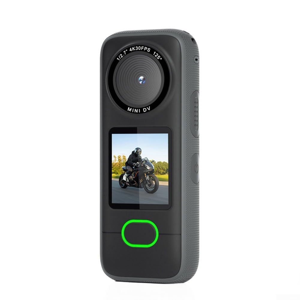 Grandangolo compatto 4K Sports Camera ABS corpo | Video 4K 30fps, touch screen intuitivo, formato tascabile compatto, condivisione WiFi, obiettivo grandangolare