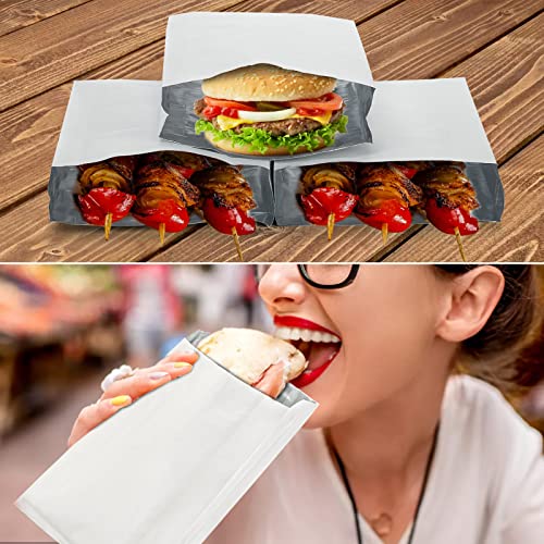 Deayou DE-FOILBURGERWRAPPERS-W150P 150-Pack 4 Lb Foil Sandwich Wrap, Paper Foil Bags For Fast Food thumb #7