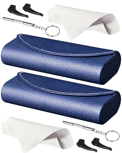 Image of RayLove Ultimate Glasses Case Kit, Hard Shell Sunglasses and Eyeglass Case with Cleaning Cloth, Screwdriver, Ear Hooks