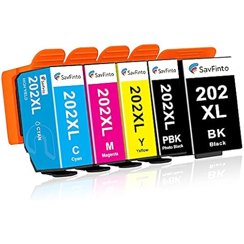 SavFinto 202XL Compatible Replacement for Epson 202 Ink Cartridges for Epson Expression Premium XP-6000 XP-6005 XP-6100 XP-6105 Cover