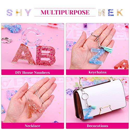 Shynek ARM-01 Alphabet Silicone Resin Molds, Shynek Letter Number Epoxy Molds Keychain Resin Jewelry Molds thumb #6