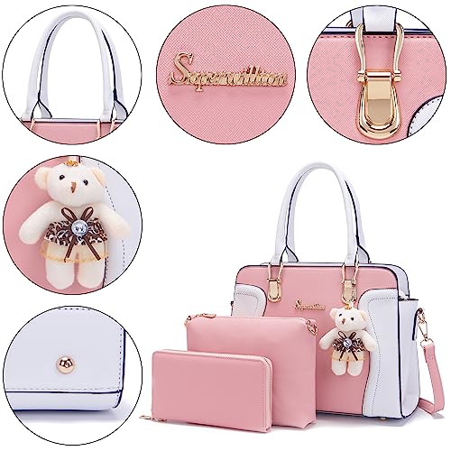 Set 3pcs Bolsas Satchel para Mujer Soperwillton miniatura 4