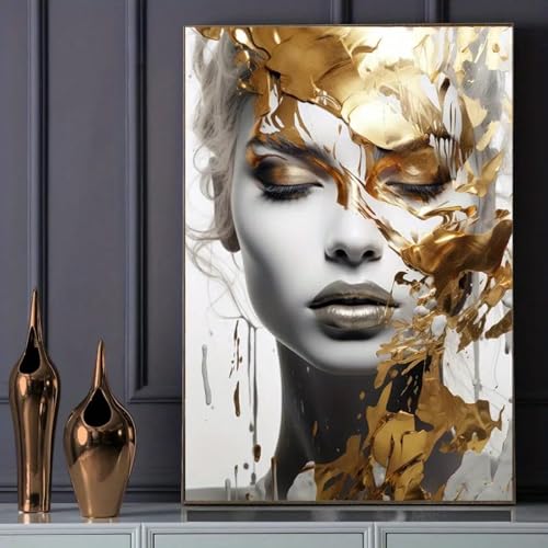 Toile visage femme moderne 50x75 cm pour habiller un mur vide