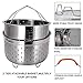 bigsnowball Compatible with Instant Pot Accessories 6QT 8QT Steam Insert Including Handles and Feet, 6quart 8quart, silver