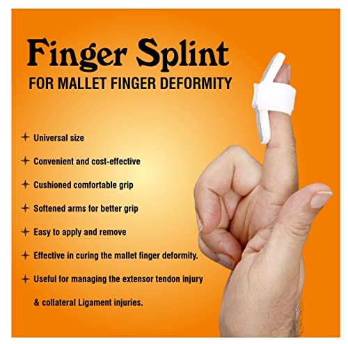 Ayushya Health Mallet Finger Splint 1Pc, Foam Splint For Deformity And Post-Surgical Care, Universal Size Fingertip Protector Splint Support Brace For Broken Fingers #TOP3