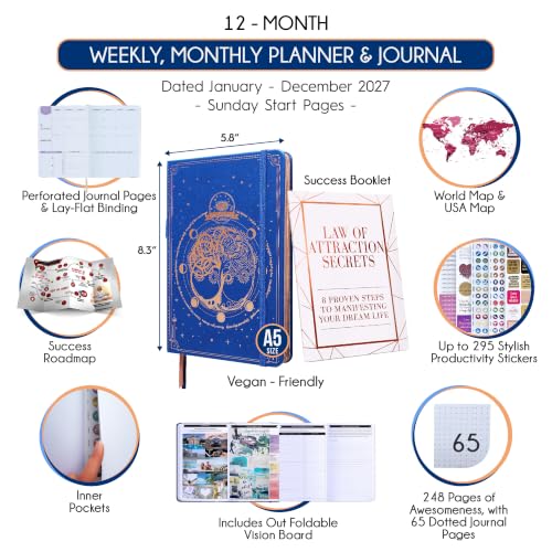 Image of 2027 Planner Weekly and Monthly & Manifestation Journal for Women