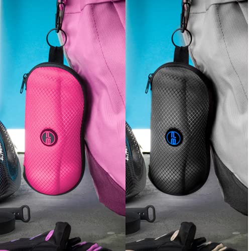 Image of BLUPOND Sunglasses Case Semi Hard EVA Shell with Metal Hanging Hook Belt Clip Sun Glasses Storage