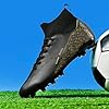 CLLYHHC Mens Soccer Shoes Womens Indoor Outdoor Football Cleats Unisex Baseball Turf Shoe Youth Rugby Adult AG FG TF Football Boots Wide Training Sneaker Black EU 40
