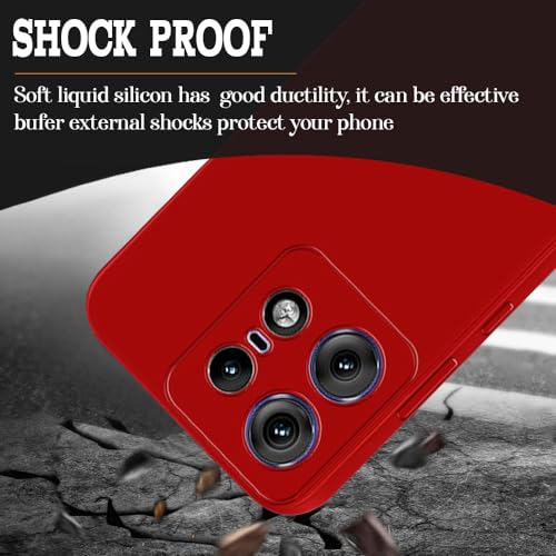 Image of Back Cover for Motorola Moto Edge 50 Pro 5G | Full Camera Protection | Premium Liquid Silicon Case | Flexible Bumper Case for Motorola Moto Edge 50 Pro 5G (Red)
