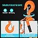 SPECSTAR Lever Chain Hoist 3/4 Ton 1650 Lbs Capacity 10 Feet with 2 Heavy Duty Hooks, Chain Come Along for Warehouse Building Automotive Machinery