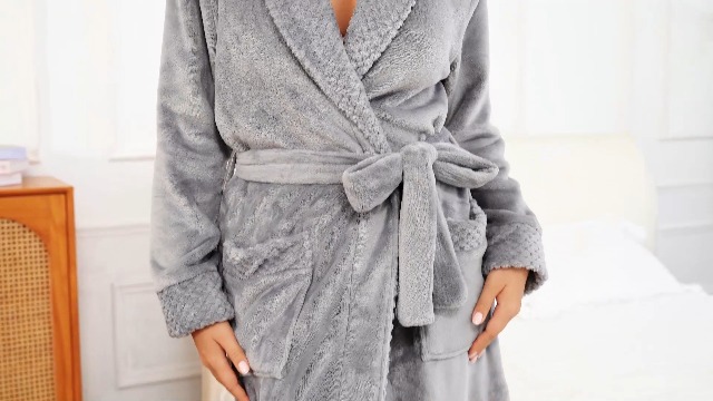 Vestaglia Lunga In Pile Donna Lovasy – Accappatoio Invernale Caldo, Con Cintura E Tasche, Morbido E Leggero