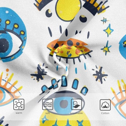 Cotton Toddler Girls Underwear Mystical Eyes Blue Yellow Girl Panties Cute Bright Briefs Kids Undies 2t3