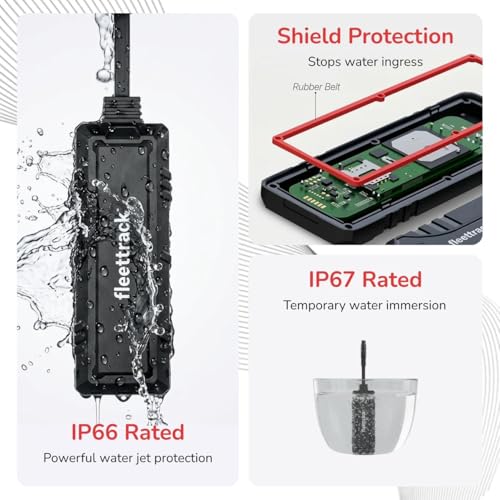 Image of Fleettrack Pro+ 4G Wired GPS Tracker IP67 Rated with 12 Month SIM | Live Location Tracking, Engine Alerts, Anti-Theft Alarm & Geo-Fencing | for Car, Bike, EV & Trucks | 3 Years Warranty
