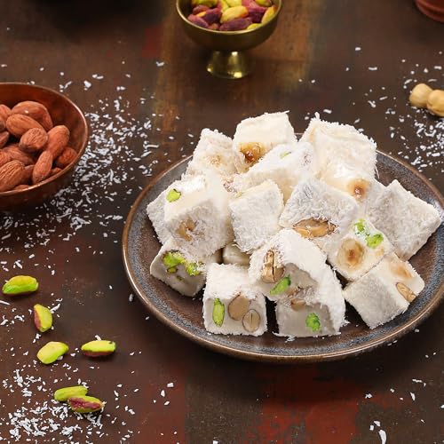 HazerBaba Coconut Dusted Turkish Delight Candy with Nuts, 16oz (Pack of 1) - image 8