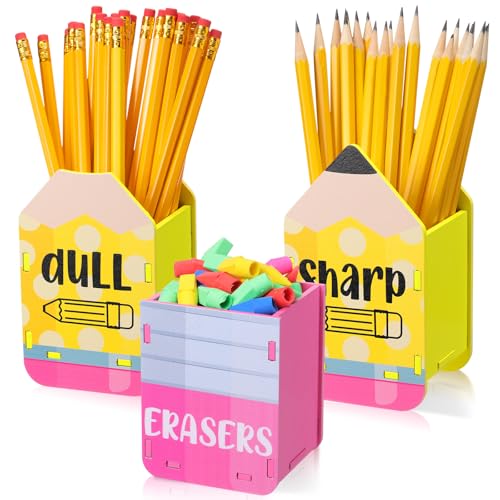 Image of DoubleFill 3 Pcs Sharp Dull Pencil Holder,Cute Circle