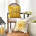 AVOIN colorlife Home Sweet Home Spring Summer Flowers Yellow Throw Pillow Covers, 18 x 18 Inch Cushion Case for Sofa Couch Set of 4