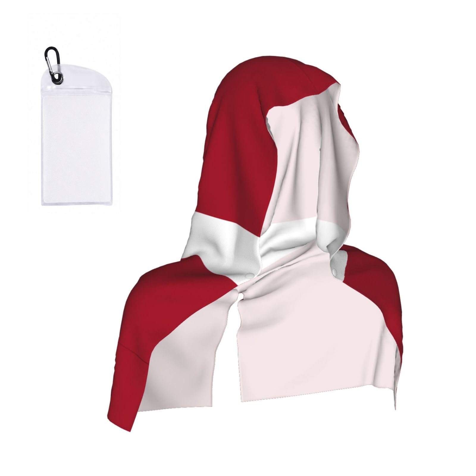 CNTDBU Flag of Latvia Cooling Towel Hooded-Instant Chill Neck Cover for Sports, UV Cooling Rag for Running Gym
