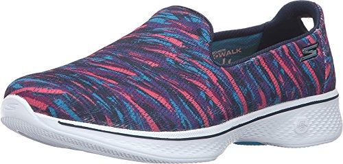Skechers Performance Women's Go Walk 4 Electrify Walking Shoe,Navy/Multi,10 M US