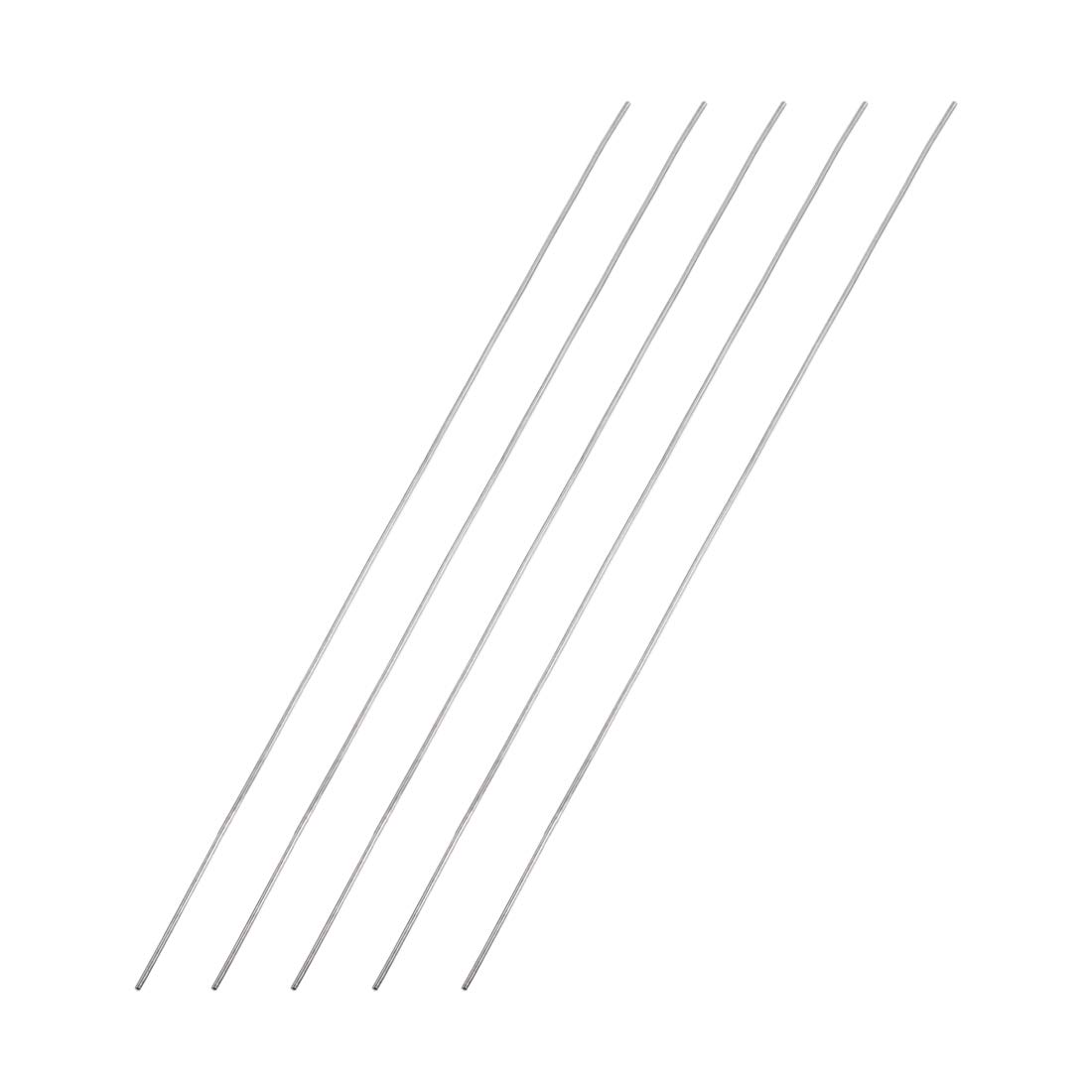 1mm x 200mm 304 Stainless Steel Solid Round Rod Lathe Bar Stock for DIY Crafts Model Car Helicopter Airplane - 5pcs