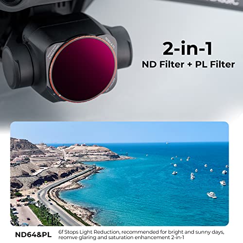 K&F Concept ND64/PL Filter Compatible with DJI Mavic 3 Classic, ND CPL Neutral Density Polarizing 2-in-1 Filter - Image 3