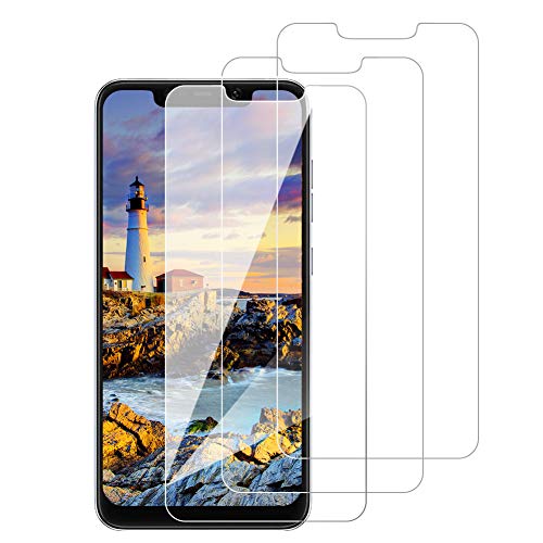 [3 Pack] Amonke Protector Pantalla para Xiaomi Pocophone F1 Cristal Templado, Plana pero Incompleta Cobertura, 9H Dureza, Anti-Arañazos, 2.5D Borde Redondo Screen Protector para Xiaomi Pocophone F1