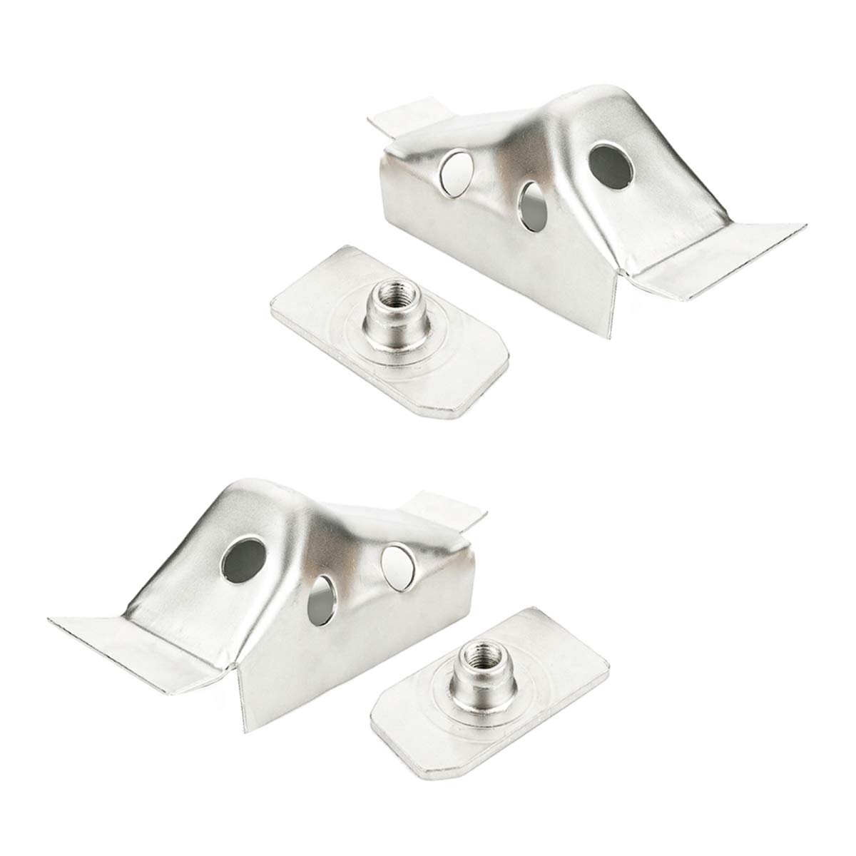 LST 2 x rear axle mounting threaded plate set, left right W124  