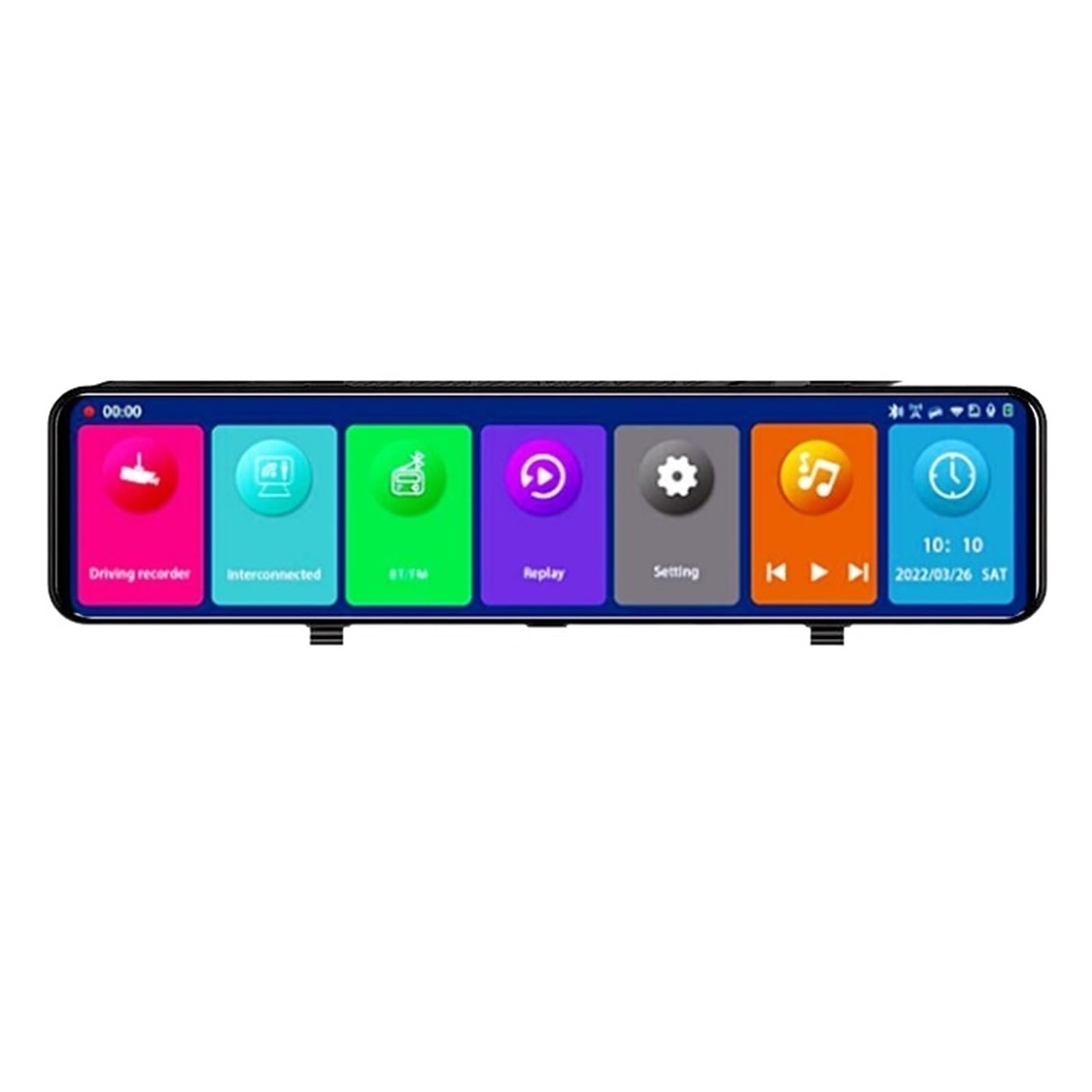 12 Cal 2160P 4K WIFI wideorejestrator samochodowy DashCam lusterko wsteczne GPS Track Auto rejestrator Night Vision 24H Park Super Widzenie Nocne(H33D,None)