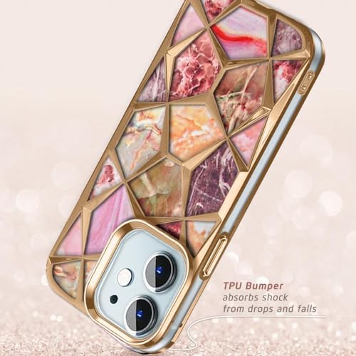Image of COVERLY for iPhone 15 Pro Max 3D Diamond Glitter Sparkle Case,Full Protective Luxury Splash Bling Back Case Pastel Colorful Stylish Fashion Aesthetic Cover for Apple iPhone 15 Pro Max (Golden)
